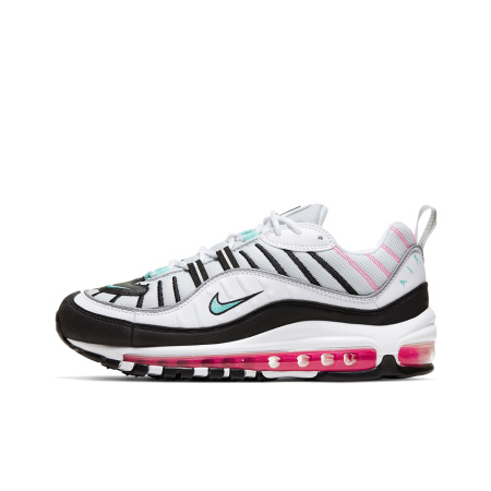 Nike Air Max 98 Сетка Low Топ Повседневные беговые кроссовки Женские Белый Розовый