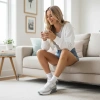 Nike Air Max 90 Устойчивые к истиранию Низкие Повседневные Кроссовки Женские Белые Серые