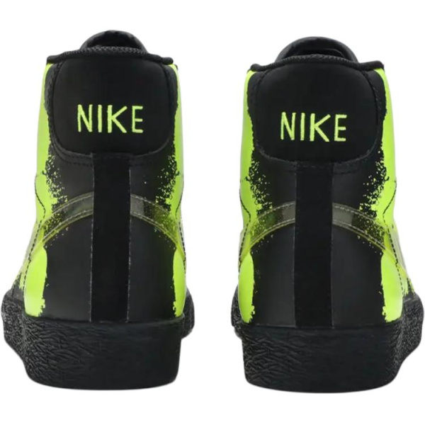 Nike Blazer Mid противоскользящий Anti KICK MID Топ для детских скейтбордингов Черный Желтый Подростки