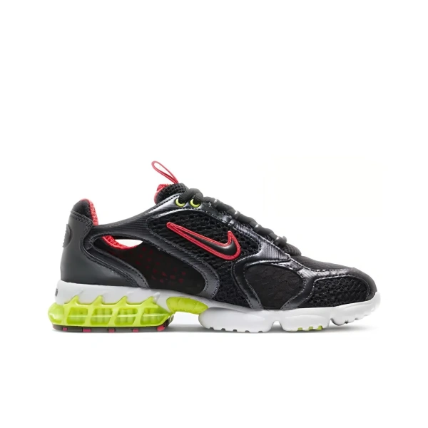 Nike Air Zoom Spiridon Cage 2 Амортизаторы Шок Резистентность к Сцеплению Низкий Топ Повседневный Женский Черный Красный