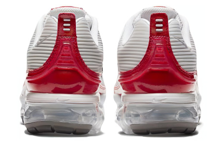 Nike Vapormax 360 Ткань Низкий Верх Амортизирующие Повседневные Беговые Кроссовки Унисекс Серый Красный
