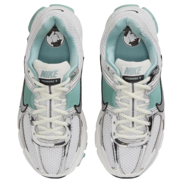 Nike Vomero 5 Устойчивые к истиранию Низкие Повседневные Беговые Кроссовки Женские Белые Серые