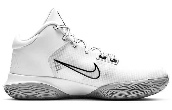 Nike Flytrap 4 EP Комфортные Круглые Палцы MID Баскетбольные Кроссовки Унисекс Белый Черный Азиатская Версия