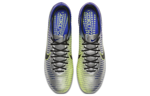 Nike Mercurial Victory IC In Амортизация Противоскользящие Устойчивые к износу Футбольные бутсы Мужские Серебристо-Синие