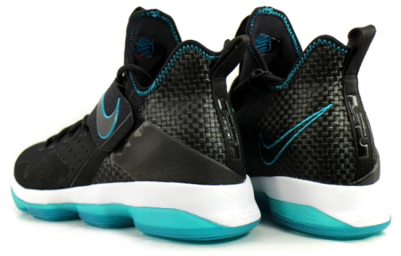 Nike Lebron 14 Удобные Противоскользящие Легкие Низкие Баскетбольные Кроссовки для Игры Мужские Черные Синие