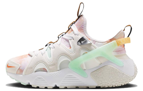Nike Air Huarache Износостойкие Дышащие Легкие Низкие Беговые Кроссовки Женские Белые Розовые Зеленые