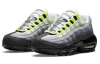 Nike Air Max 95 OG Неон Синтетическая кожа Амортизация Низкие детские беговые кроссовки Серый Черный Зеленый