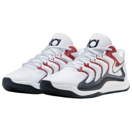 Nike KD 17 Low Топ Баскетбольные кроссовки Мужской Белый Азиатская версия