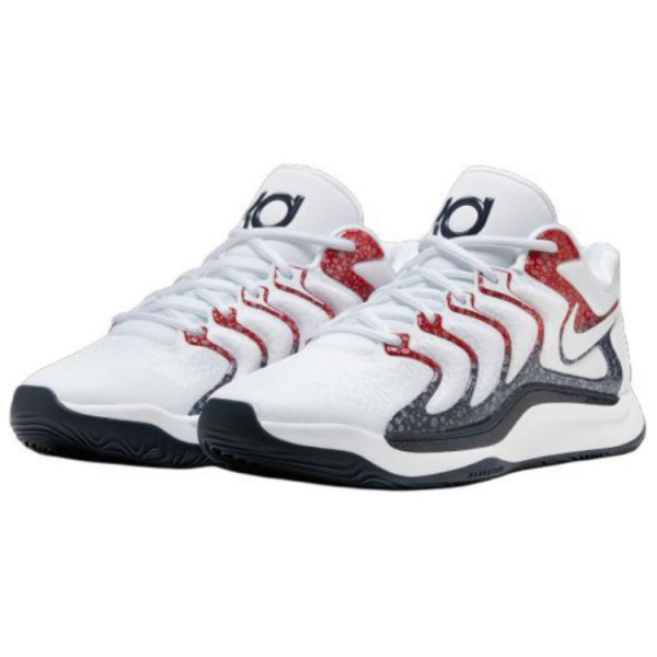 Nike KD 17 Low Топ Баскетбольные кроссовки Мужской Белый Азиатская версия