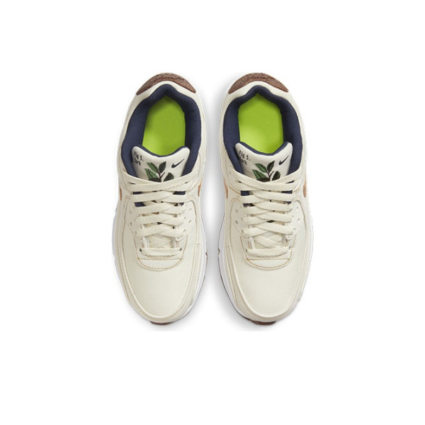 Nike Air Max 90 Low Топ Беговые кроссовки Женские Экрю
