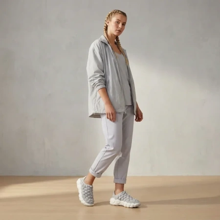 Nike Flyknit Haven Ткань Устойчивая к истиранию Дышащая Легкая Низкий Верх Повседневная Обувь Женская Серого цвета