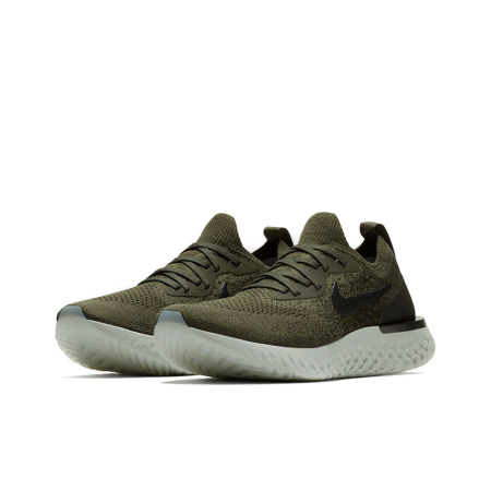 Nike Epic React Flyknit 1 Амортизация Противоскользящие Дышащие Низкие Кроссовки для Бега и Марафонов Женские