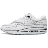 Nike Air Max 1 Кожа Низкие Кроссовки для Бега Унисекс Белые