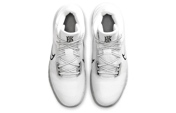 Nike Flytrap 4 EP Комфортные Круглые Палцы MID Баскетбольные Кроссовки Унисекс Белый Черный Азиатская Версия