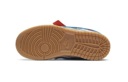 Off Белый X Nike Rubber Dunk 'Университетский синий' Комфортные Низкие Кеды для Детей для Скейтбординга Каролина Блю