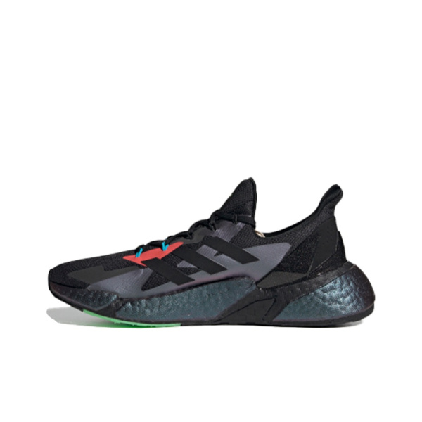 Adidas X9000l4 Круглый носок Сетчатая ткань Низкие кроссовки для бега Унисекс Черный Красный Зеленый