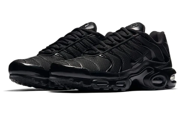 Nike Air Max Plus Vintage Амортизация Низкий Верх Повседневные Городские Беговые Кроссовки Мужские Черные
