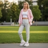 Nike Air Max 270 Устойчивые к истиранию Низкие Повседневные Беговые Кроссовки Женские Серебристо-Розовые