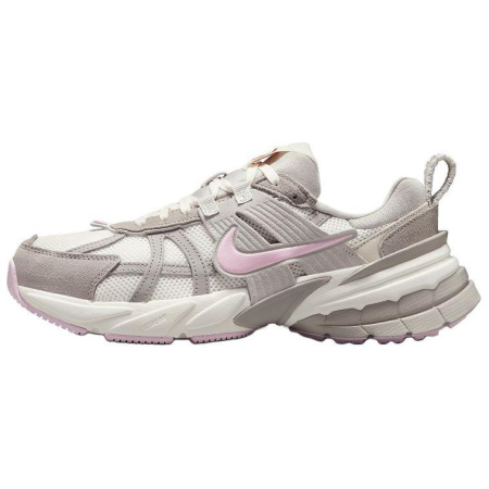 Nike V2K Run противоскользящие устойчивые к истиранию низкие беговые кроссовки для женщин белые серые розовые