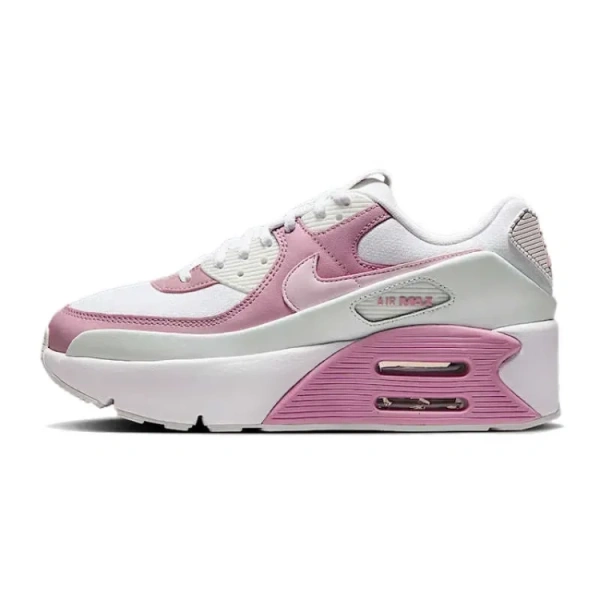 Nike Air Max 90 Low Топ Повседневные Беговые Кроссовки Женские Серый Красный