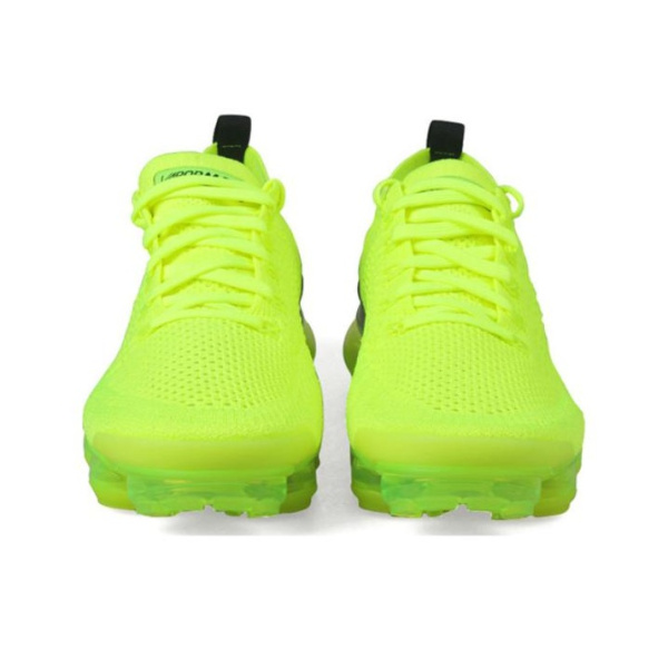 Nike VaporMax Flyknit 2 Low Топ Марафон Беговые кроссовки Унисекс Неоновый зеленый