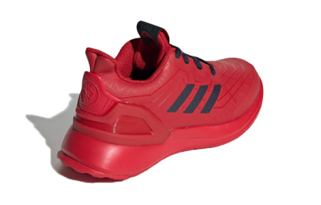 Adidas Rapidarun Spider Man K Nonslip Lightweight MID Top Детская беговая обувь Красный Черный Детский