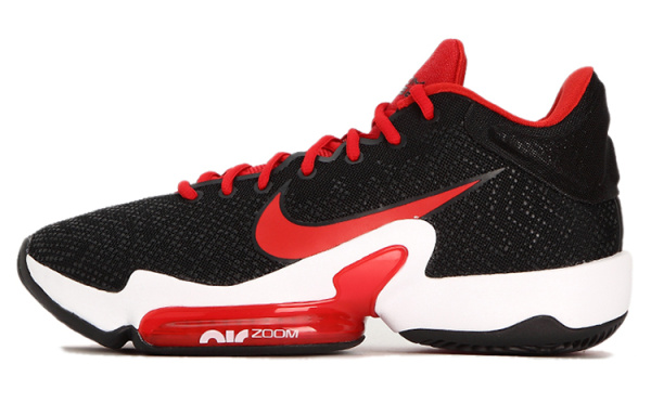 Nike Zoom Rize 2 EP Ткань Амортизация Противоскользящие MID Топ Баскетбольные кроссовки для игры Унисекс Черный Красный
