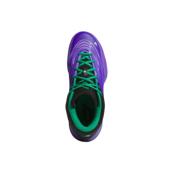 Adidas Dame 10 Противоскользящие Устойчивые к истиранию Низкие Баскетбольные Кроссовки Мужские Фиолетовые Черные