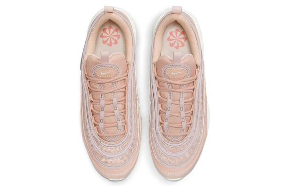 Nike Air Max 97 Vintage Устойчивые к истиранию Дышащие Низкие Повседневные Беговые Кроссовки Женские Розовые