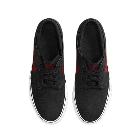 Nike SB Stefan Janoski Кожа Устойчивая к истиранию Низкие Кеды для Скейтбординга Детские Черные Красные