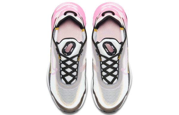 Nike Air MAX 2090 Амортизация Низкие Кроссовки для Беговых Занятий Детские Черные Белые Розовые