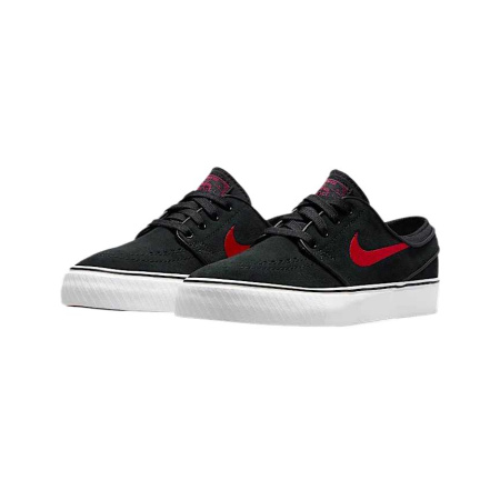Nike SB Stefan Janoski Кожа Устойчивая к истиранию Низкие Кеды для Скейтбординга Детские Черные Красные