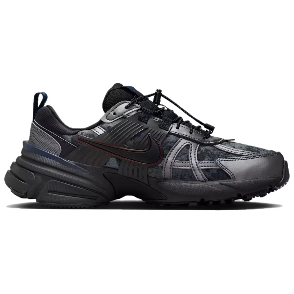 Nike V2K Run противоскользящие устойчивые к истиранию низкий топ повседневные беговые кроссовки женские черные