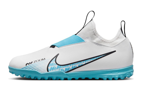 Nike Zoom Vapor 15 Academy Anti KICK Амортизация Низкие Футбольные бутсы Белый Синий Детские