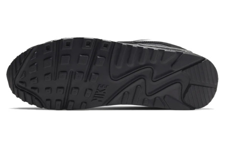 Nike Air Max 90 Vintage Устойчивые к истиранию Низкие Повседневные Беговые Кроссовки Унисекс Железо Серый Черный
