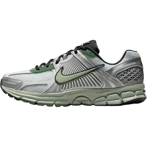 Nike Vomero 5 Амортизация Устойчивый к истиранию Дышащие Низкие Кроссовки для бега Мужские Зеленый Серебристый