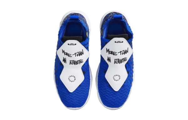 Nike Lebron 17 'MORE THAN AN Athlete' MID Топ Детские Баскетбольные Кроссовки Синие Белые Подростковые
