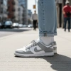 Nike Dunk Slip-Resistant Abrasion-Resistant Low-Top Скейтборд Кроссовки Женские Серый Белый