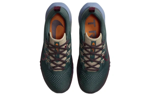 Nike Pegasus Trail 4 Устойчивые к истиранию Низкие Беговые кроссовки Женские Зеленые
