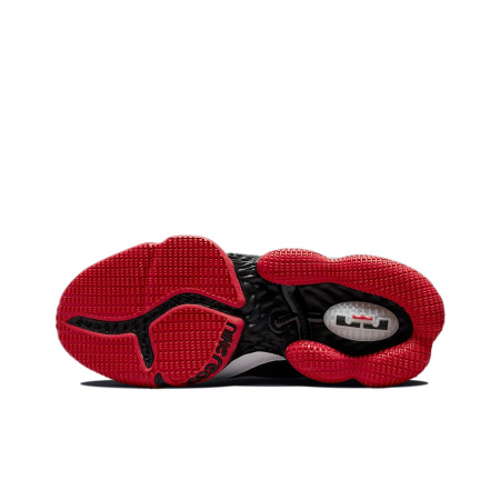Nike Lebron 19 Удобные Круглые Палцы Низкие Баскетбольные Кроссовки для Игры Мужские Черно-Белые-Красные