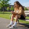 Nike Dunk Low Top Скейтборд Кроссовки Унисекс Коричневый Белый