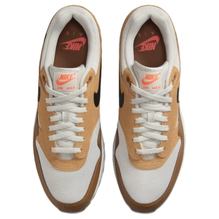 Nike Air Max 1 Low Беговые кроссовки Мужские Коричневый Белый
