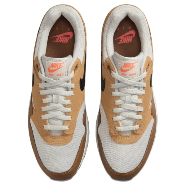 Nike Air Max 1 Low Беговые кроссовки Мужские Коричневый Белый