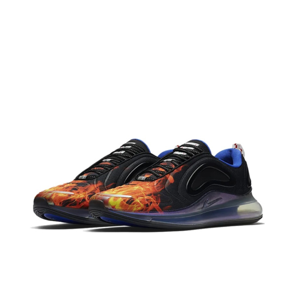 Nike Air Max 720 Low Топ Амортизирующие Повседневные Беговые Кроссовки Женские Черные Синие