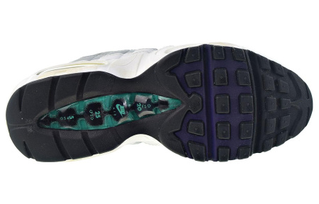 Nike Air Max 95 Текстиль Кожа Низкий Верх Спортивная Повседневная Обувь Женская Белый Серый Фиолетовый