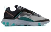 Nike React Element 87 Сетчатая ткань Текстиль Амортизация Баланс Низкий Топ Беговые кроссовки Унисекс Черный Зеленый