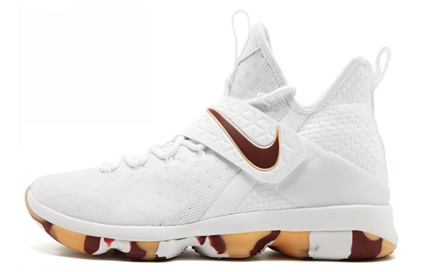 Nike Lebron 14 Wine James 14 Нон-Слип Легкий Высокий Топ Баскетбольные Кроссовки для Игры Мужской Белый
