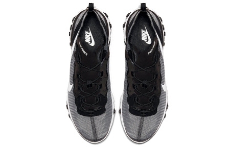 Nike React Element 55 Ткань Anti-Slip Легкий Низкий Верх Повседневные Беговые Кроссовки Унисекс Черный Белый