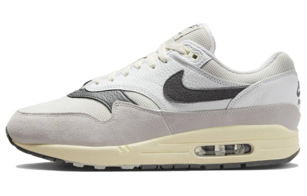 Nike Air Max 1 Low Топ Повседневные Беговые Кроссовки Мужские Белый Серый Черный