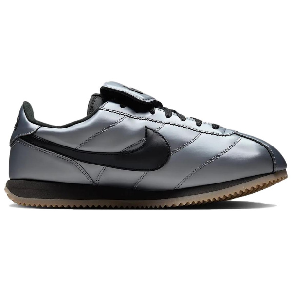Nike Cortez Спилок коровьей кожи искусственная кожа низкий топ беговые кроссовки мужской серебряный